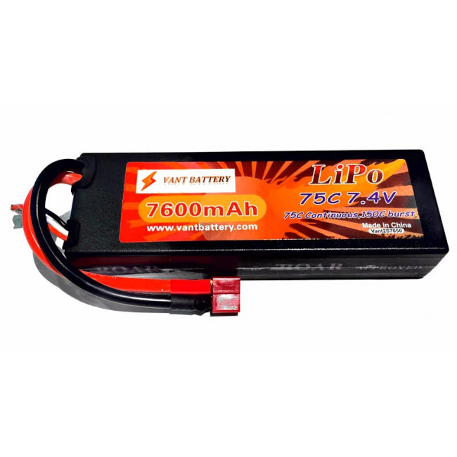 BATERÍA LIPO 7,4V 7.600MHA 75C CAJA DURA