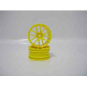 Set Llantas traseras buggy 1/10 amarillas