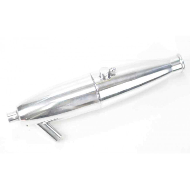 Escape y codo tipo cart cromado Coche 1/8 RC