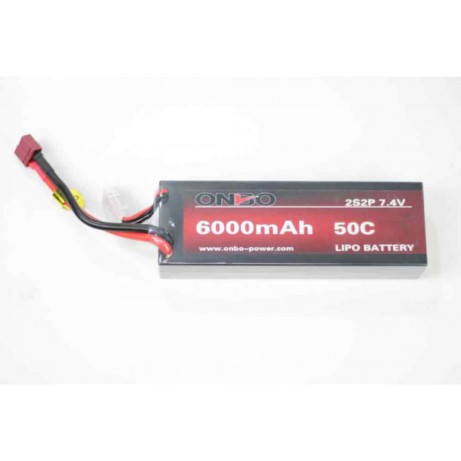 BATERÍA LIPO 7.4V 6.000MHA 50C (2S2P) ALTA DESCARG