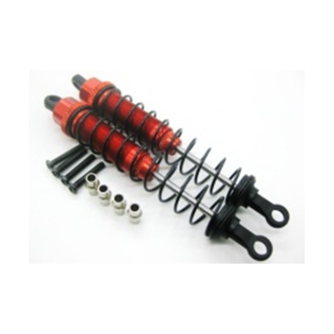 AMORTIGUADORES TRASEROS ALUMINIO ROJO 90MM 12428