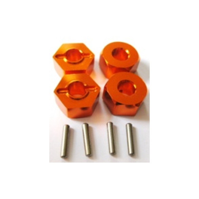 HEXÁGONOS ALUMINIO 12MM NARANJAS WLTOYS 12428