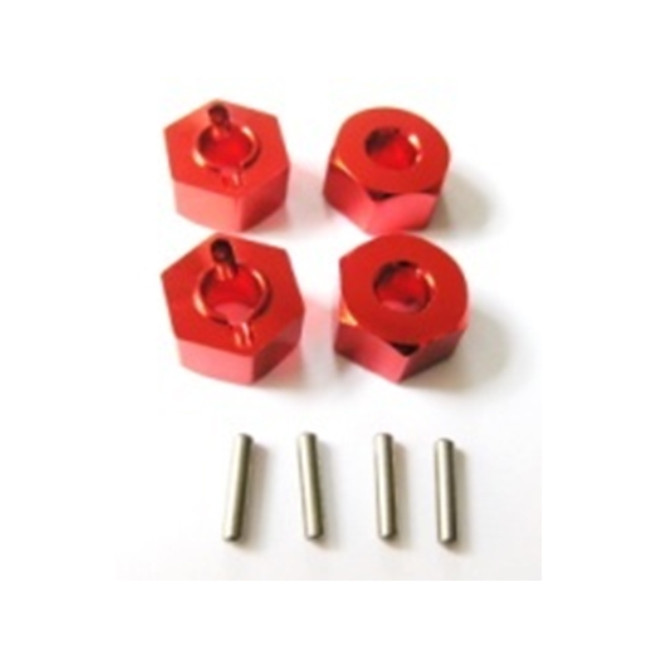 HEXÁGONOS RUEDAS ALUMINIO ROJO 12MM WLTOYS12428