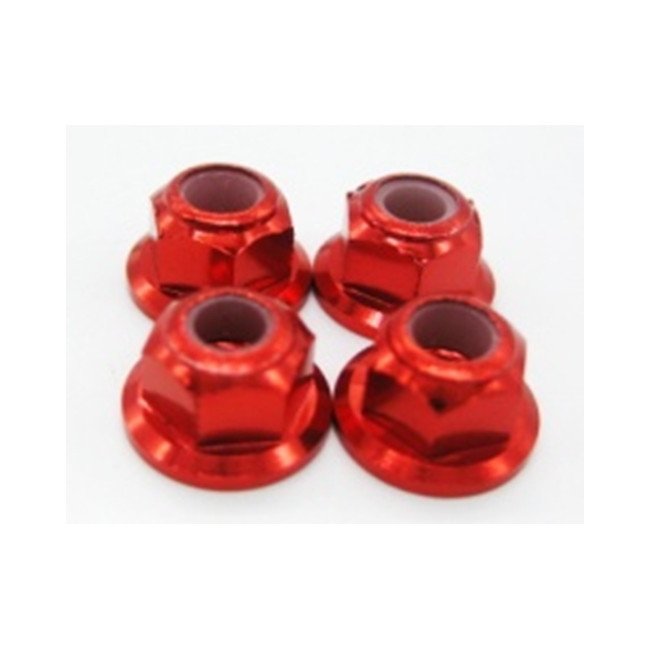 TUERCAS AUTOBLOCANTES 4MM CON LABIO ROJAS