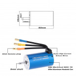 MOTOR BRUSHLESS SURPASS 4POLOS 3665 1800KV EJE 5MM