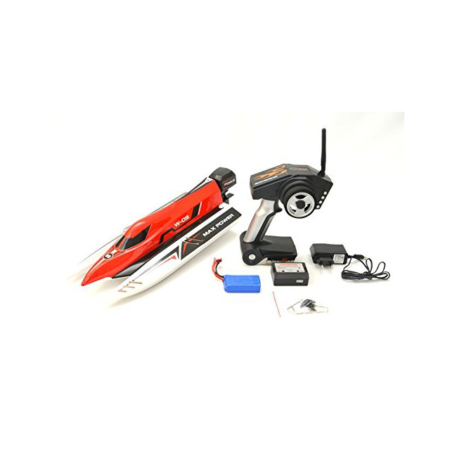 WLTOYS L915 LANCHA RC BRUSHLESS 43CM LIPO 11.1V 45KM/H F1 (ROJA)