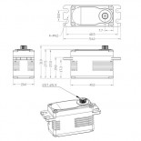 SERVO LOW PROFILE CLS02L 18KG/0.05s METÁLICO HV WATERPROOF PIÑONES Y CAJA METÁLICA
