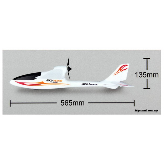 WLToys - Avión Planeador RC SKY-King F959 3Canales 2.4Ghz RTF - WLTF959