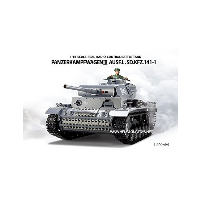 Heng Long - Tanque RC Panzerkampfwagen III escala 1/16 - HNL3848-1