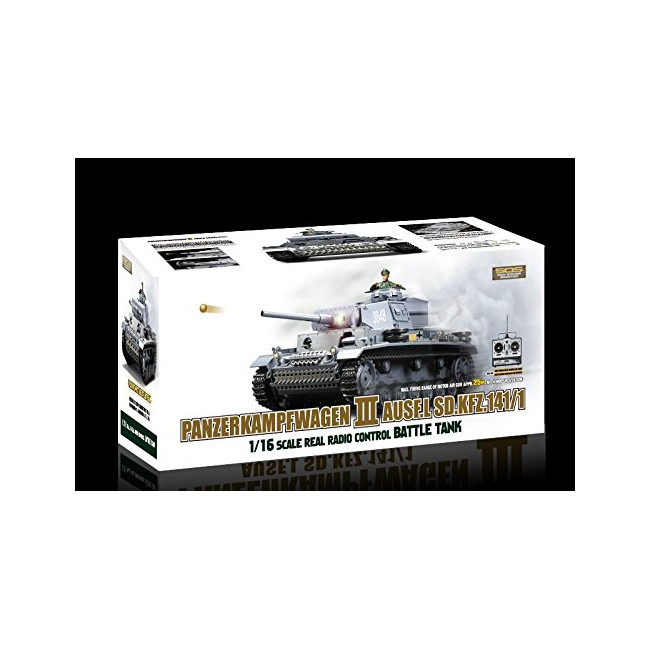 Heng Long - Tanque RC Panzerkampfwagen III escala 1/16 - HNL3848-1