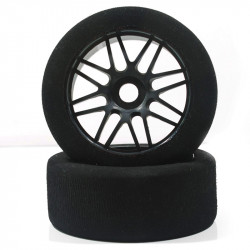 RUEDAS ESPUMA RALLY GAME 1/8 ALTO AGARRE NEGRAS HEXÁGONO 17MM