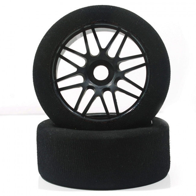 RUEDAS ESPUMA RALLY GAME 1/8 ALTO AGARRE NEGRAS HEXÁGONO 17MM