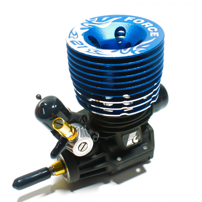 MOTOR NITRO FORCE 21 PRO 3 TRANSFERS CULATA CNC + 2 VENTURIS 3,46CC 2,35PS 34.000RPM TURBO