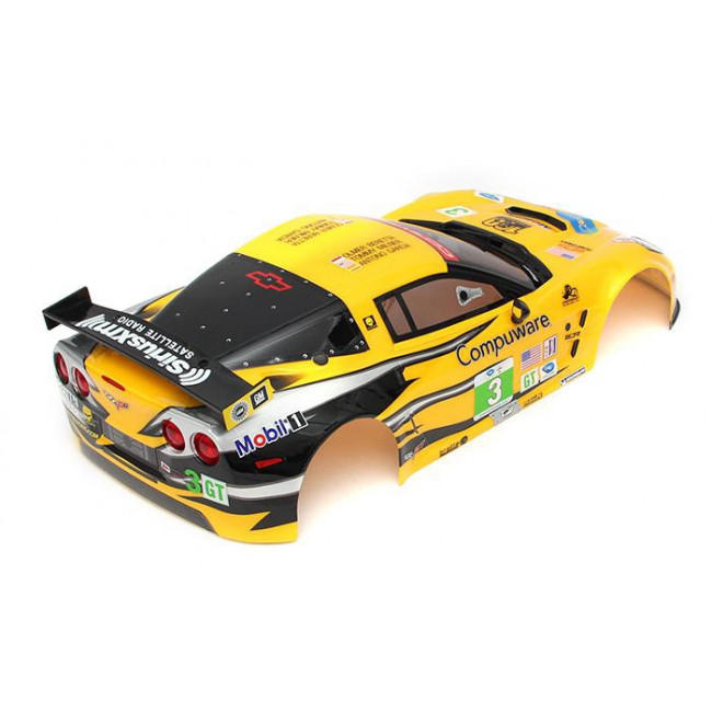 CARROCERÍA COCHE RC CORVETTE GT2 TOURING 1/10 TERMINADA AMARILLO