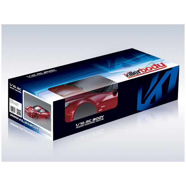 CARROCERÍA COCHE RC CORVETTE GT2 TOURING 1/10 TERMINADA ROJA