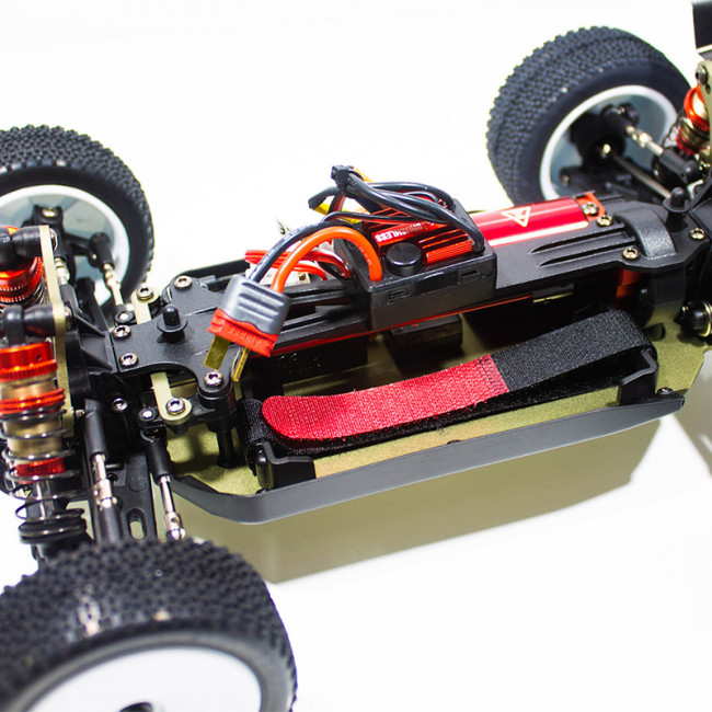 COCHE BRUSHLESS BUGGY 1/14 LC RACING EMB-1H RTR LIPO VERSION (7,4V)  AMARILLO NEGRO