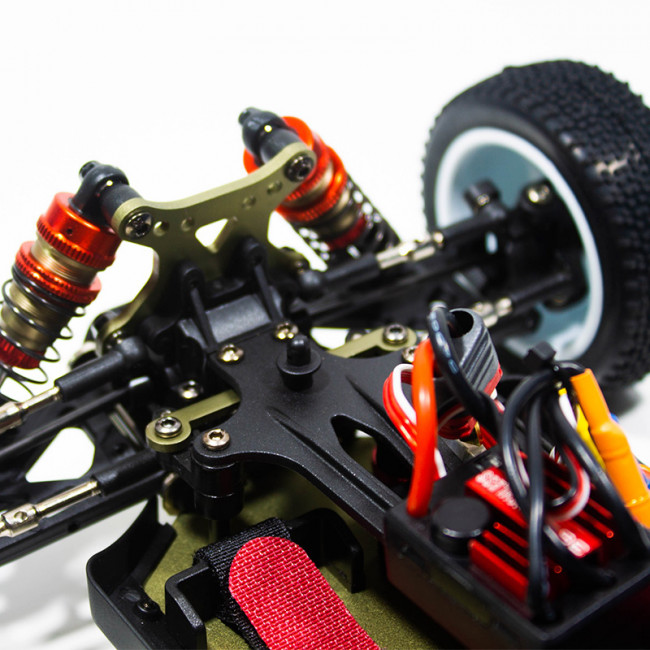 COCHE BRUSHLESS BUGGY 1/14 LC RACING EMB-1H RTR LIPO VERSION (7,4V)  AMARILLO NEGRO