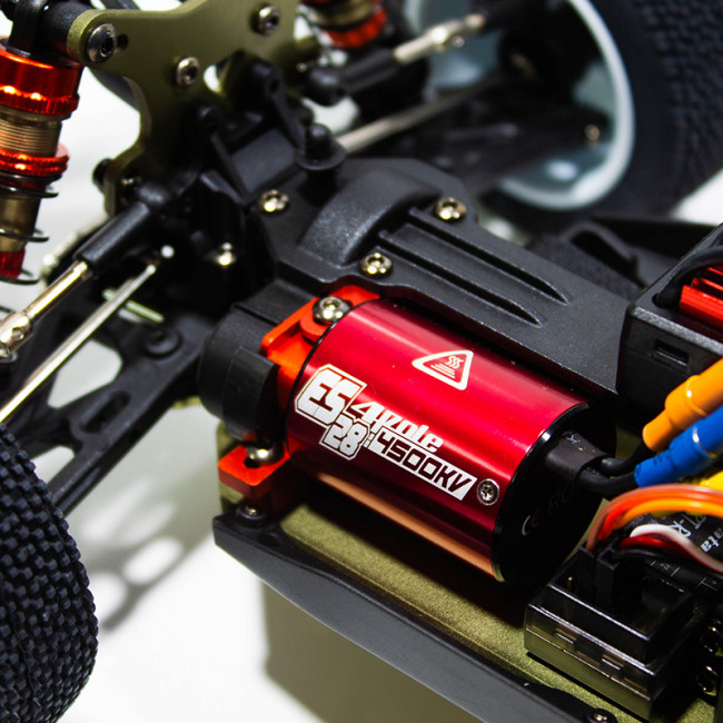 COCHE BRUSHLESS BUGGY 1/14 LC RACING EMB-1H RTR LIPO VERSION (7,4V)  AMARILLO NEGRO