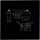 SERVO MICRO KM05A 0.10s/60º 1.6KG, CORELESS, PIÑONES RESINA, 5,23GR.