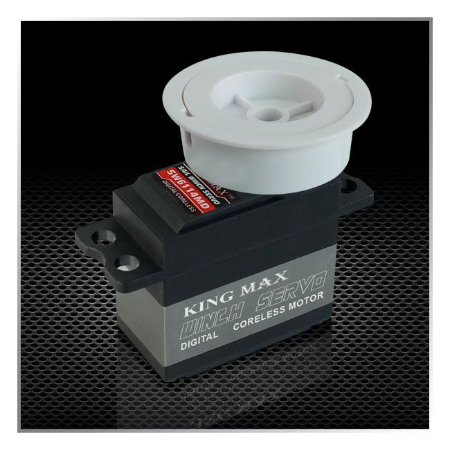 SERVO DE VELAS SW6114DM  0.6/360º 14.5KG, DIGITAL, PIÑONES METAL, CAJA SEMI METÁLICA, 6 VUELTAS.