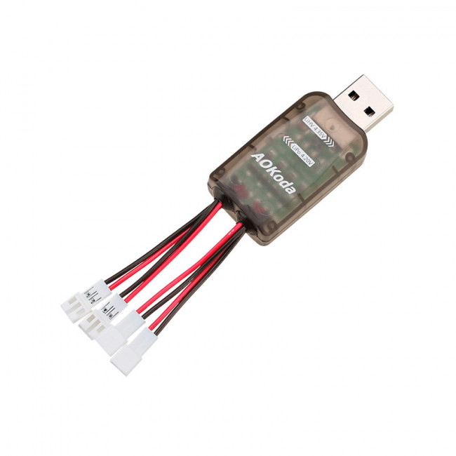 CARGADOR 4 EN 1 BATERÍAS LIPO 1S A USB