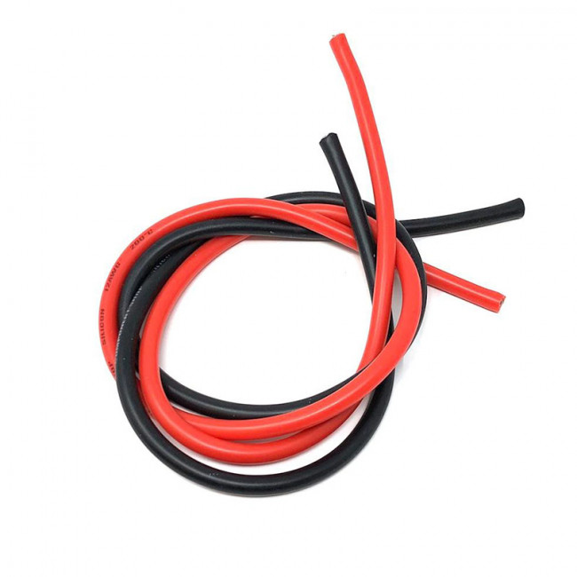 20CM ROJO + 20CM NEGRO CABLE SILICONA 12AWG