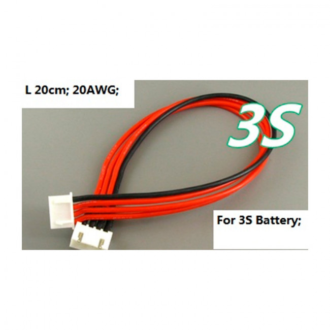 ALARGADOR CONECTOR BALANCEADOR LIPO 3S 20CM