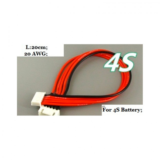 ALARGADOR CONECTOR BALANCEADOR LIPO 4S 20CM