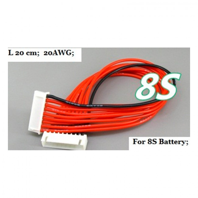 ALARGADOR CONECTOR BALANCEADOR LIPO 8S 20CM