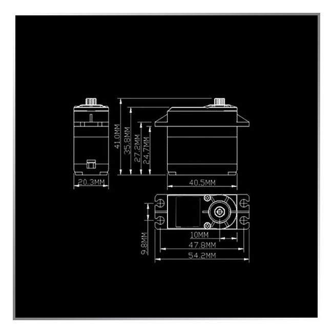 Servo Digital KM5308MDHV Brushless 8,53KG 0,035SEC HV