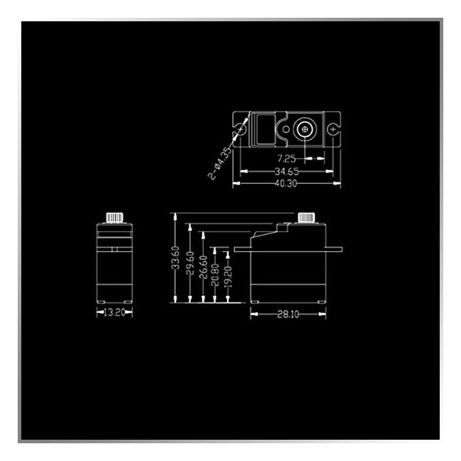 Servo Mini KM1703MD Piñones Metálicos 4.1kg / 0.10s