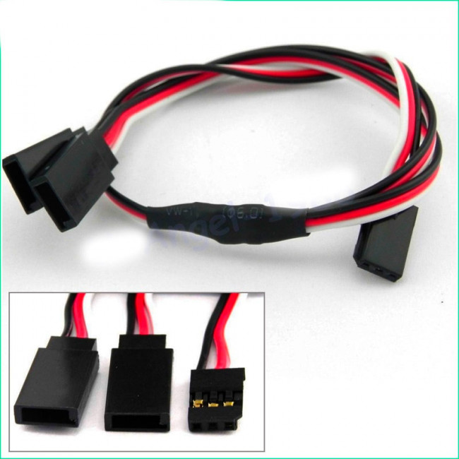 CABLE 'Y' 300MM 2 HEMBRAS A 1 MACHO FUTABA