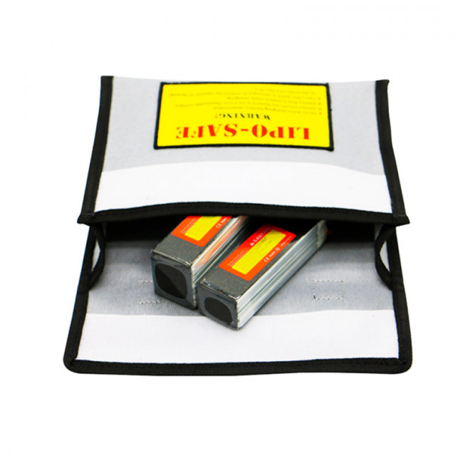 BOLSA ALMACENAMIENTO CARGA BATERÍAS LIPO 240X210X50MM FIREPROOF