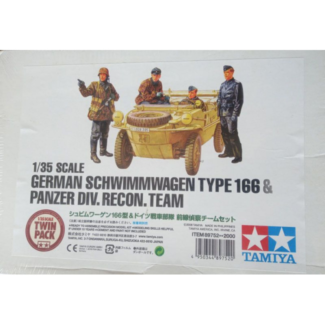 Maqueta German Schwimmwagen Type 166& Panzer 1/35