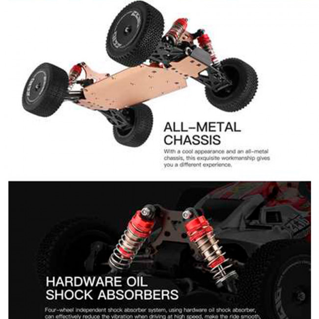 WLTOYS 144001 BUGGY 1/14 TRACCIÓN TOTAL Y LISTO PARA CORRER. 60KM/H CON ALTA CALIDAD. AZUL