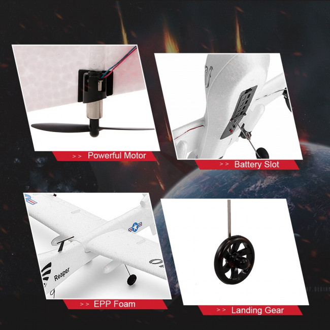 AVIÓN ESPIA XK A110 PREDATOR ELÉCTRICO INICIACIÓN Y LISTO PARA VOLAR