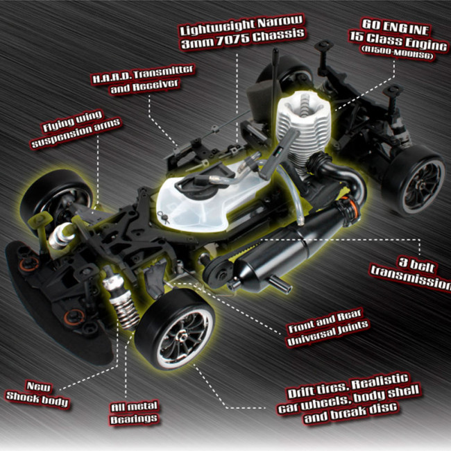 TOURING NITRO G4D SEMI COMPETICIÓN 4X4 CON CAMBIO DE MARCHAS CAMARO -LISTO PARA CORRER-