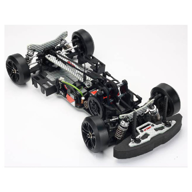 COCHE DRIFT E4D MF CON ESCOBILLAS GRAFITO SILVER 4X4 AMARILLO (LISTO PARA CORRER)