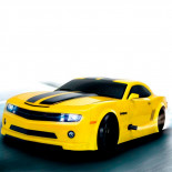 COCHE DRIFT E4D MF CON ESCOBILLAS GRAFITO SILVER 4X4 AMARILLO (LISTO PARA CORRER)