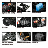 TRUGGY BRUSHLESS E5HX MONSTER TRUCK NEGRO-ROJO (LISTO PARA CORRER)