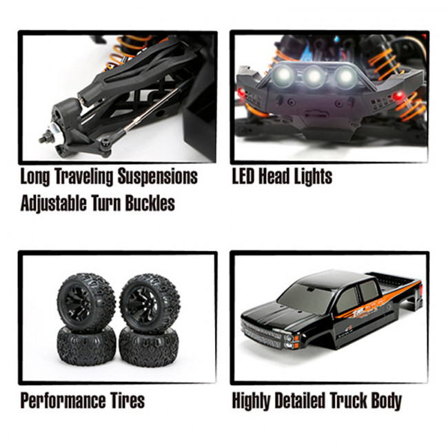 MONSTER TRUCK E5 BRUSHLESS 3655 / 4400KV NEGRO (LISTO PARA CORRER)