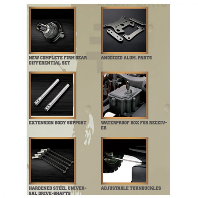 SÚPER MONSTER TRUCK E6 J-STAR 1/8 BRUSHLESS DESIERTO (LISTO PARA CORRER)