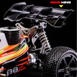 ❤️ B8 JR BUGGY NITRO 1/8 EXTREME MOTOR 25 BLANCO-ROJO (LISTO PARA CORRER)