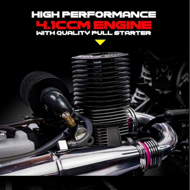 ❤️ B8 JR BUGGY NITRO 1/8 EXTREME MOTOR 25 BLANCO-VERDE (LISTO PARA CORRER)