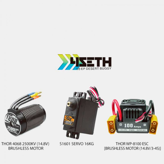 4SETH 1/8 DESERT BUGGY BRUSHLESS + 4S LIPO ROJO (LISTO PARA CORRER)