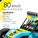 4SETH 1/8 DESERT BUGGY BRUSHLESS + 4S LIPO AMARILLO (LISTO PARA CORRER)