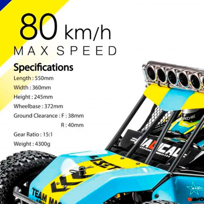 4SETH 1/8 DESERT BUGGY BRUSHLESS + 4S LIPO AMARILLO (LISTO PARA CORRER)
