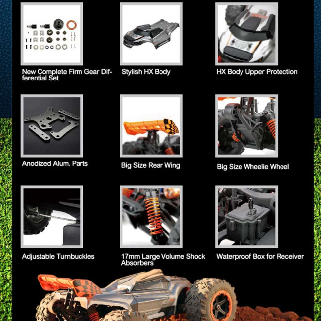 E6 III HX MONSTER TRUCK 4x4 BRUSHLESS 1/8 (LISTO PARA CORRER)