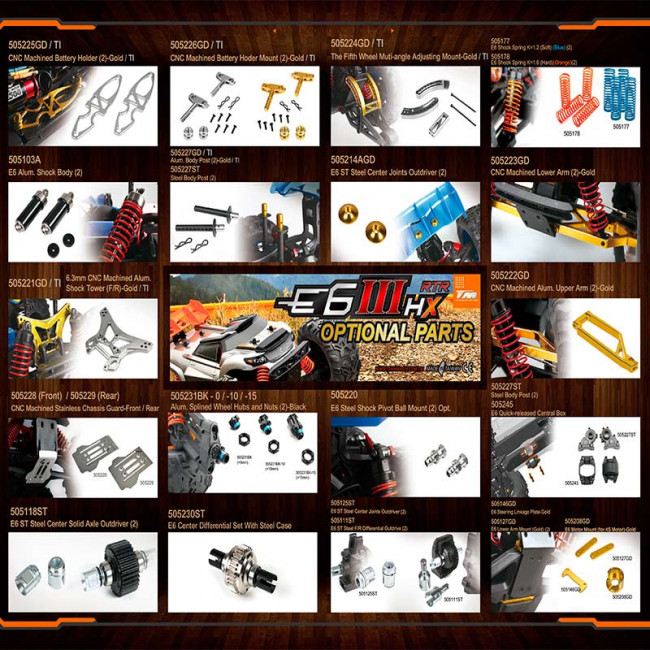 E6 III HX MONSTER TRUCK 4x4 BRUSHLESS 1/8 (LISTO PARA CORRER)