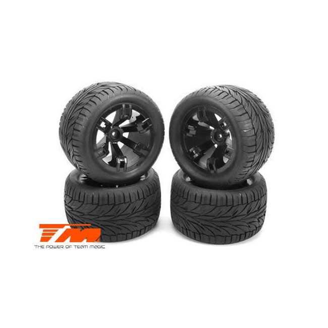 RUEDAS ASFALTO PARA 1/10 TRUCK HEX.14MM 4.7X2.8'' (4RUEDAS)